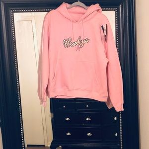 NWT Ladies XL Pink Cowboys Hooded Sweatshirt